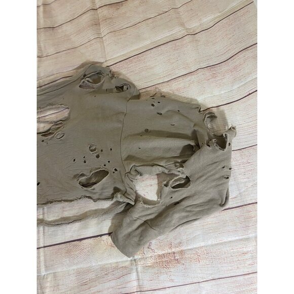 Rock Rose Couture Women's Crop Distressed Long Sleeve Sweater - Small - Picture 4 of 13